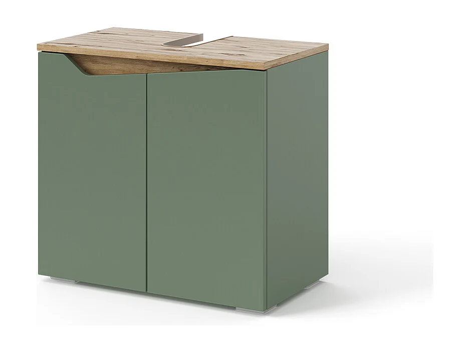 Mueble bajo lavabo verde/artesano 60x35x57.5 marelle