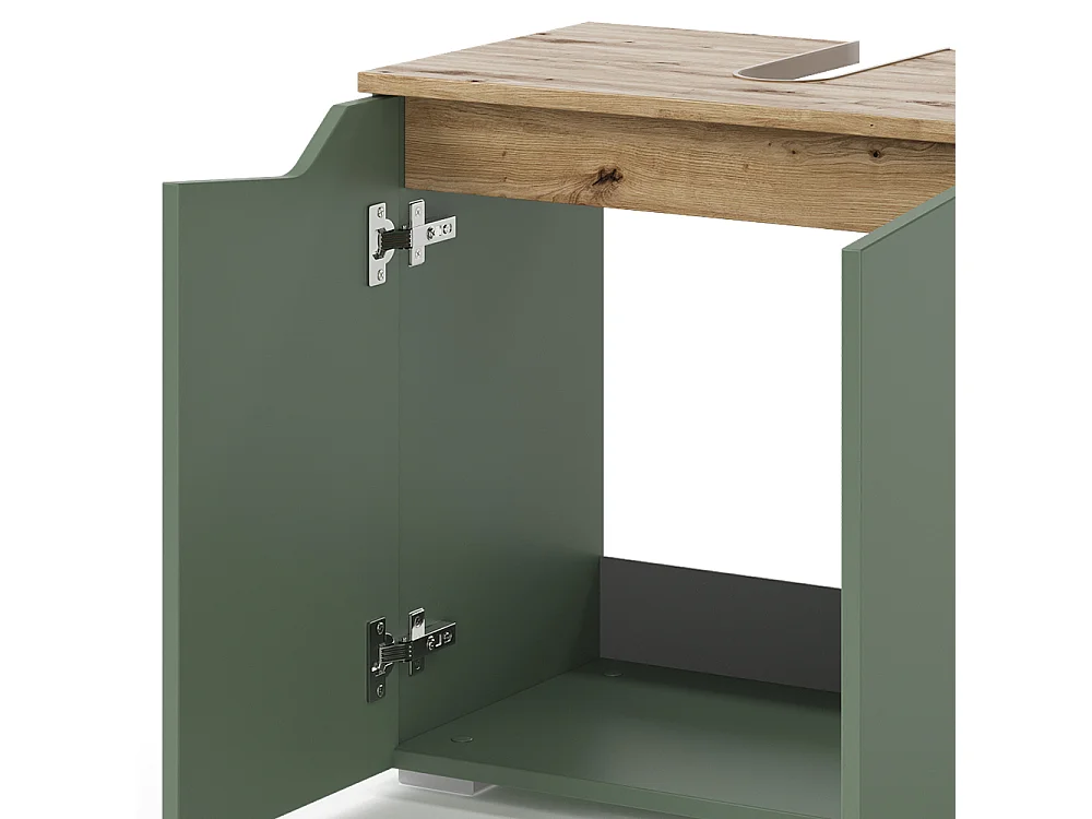 Mueble bajo lavabo verde/artesano 60x35x57.5 marelle