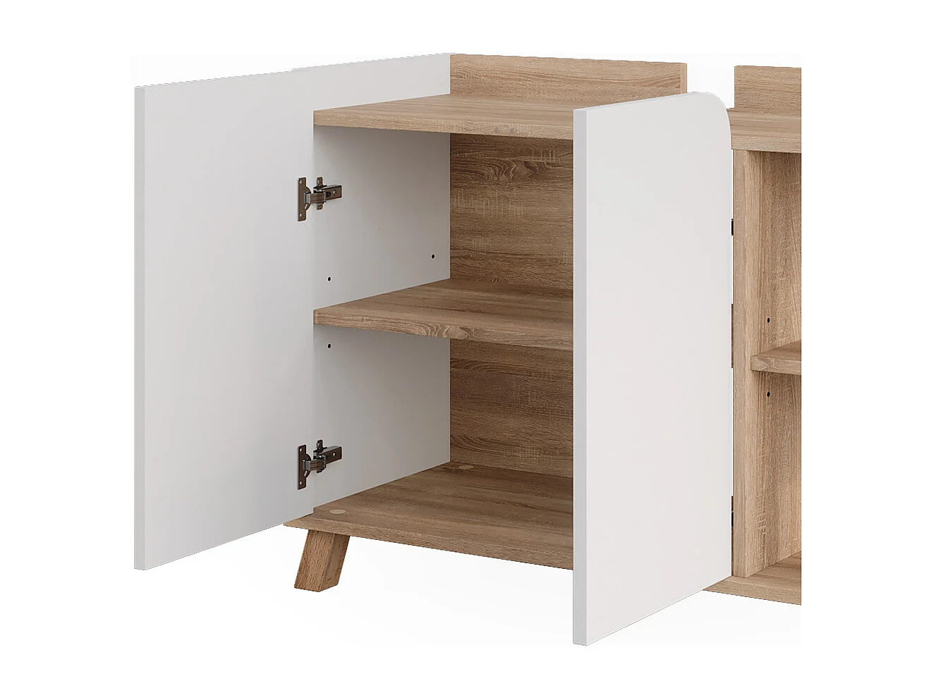 Meuble sous vasque sonoma/blanc 80x35x65 karen