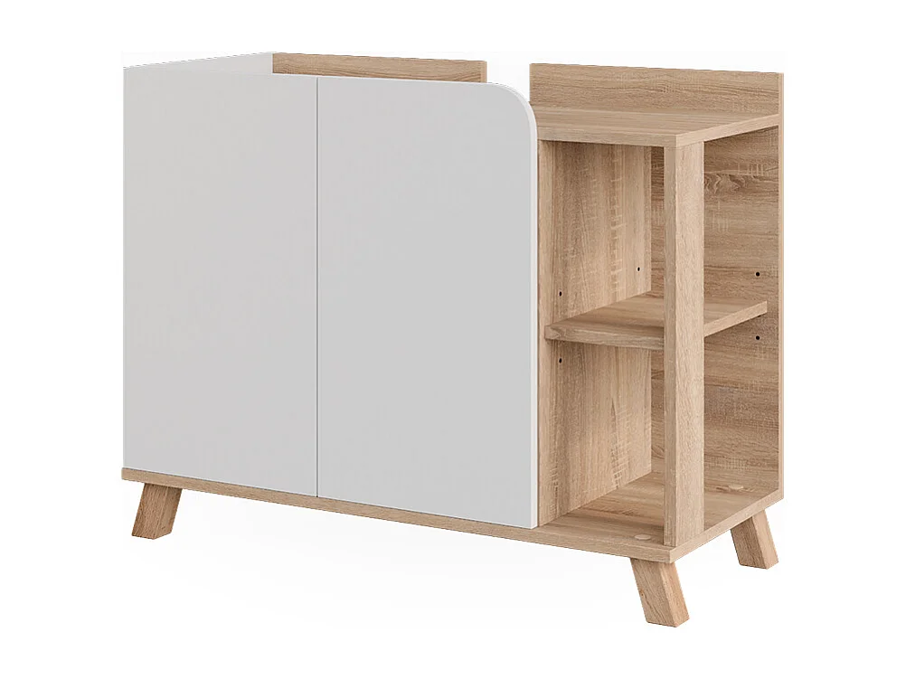 Mobiletto per lavabo sonoma/bianco 80x35x65 karen