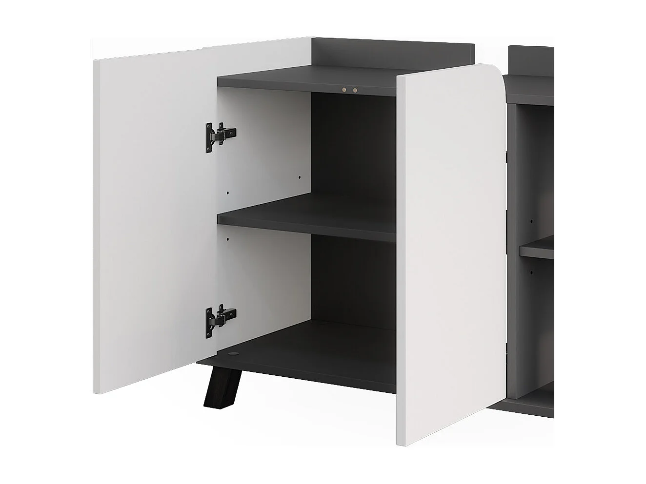 Meuble sous-lavabo anthracite/blanc 80x35x65 karen