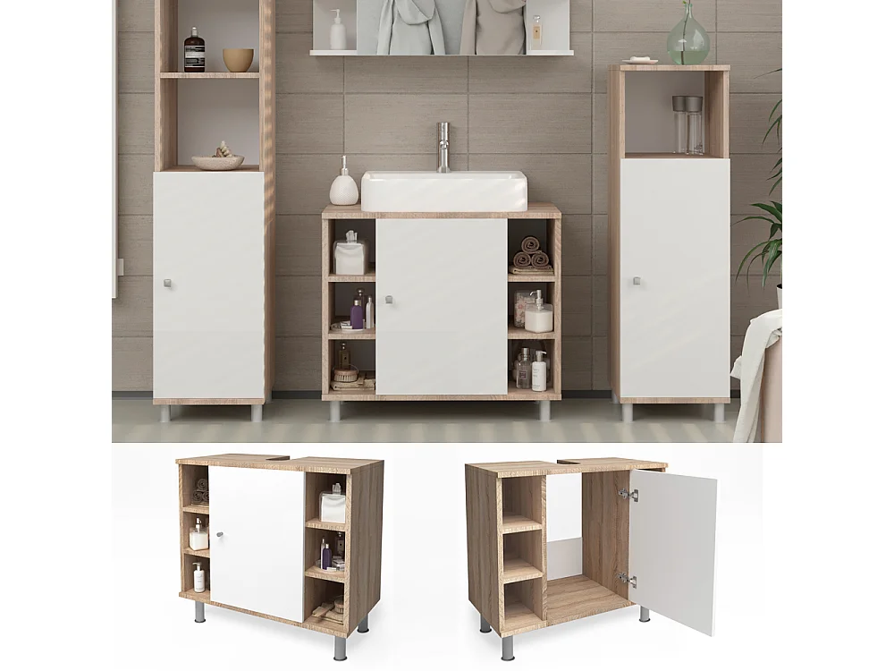 Meuble sous vasque simple sonoma 60x32x54 fynn