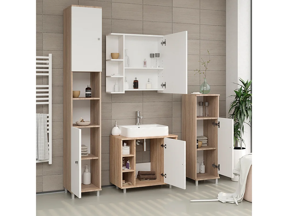 Meuble sous vasque simple sonoma 60x32x54 fynn