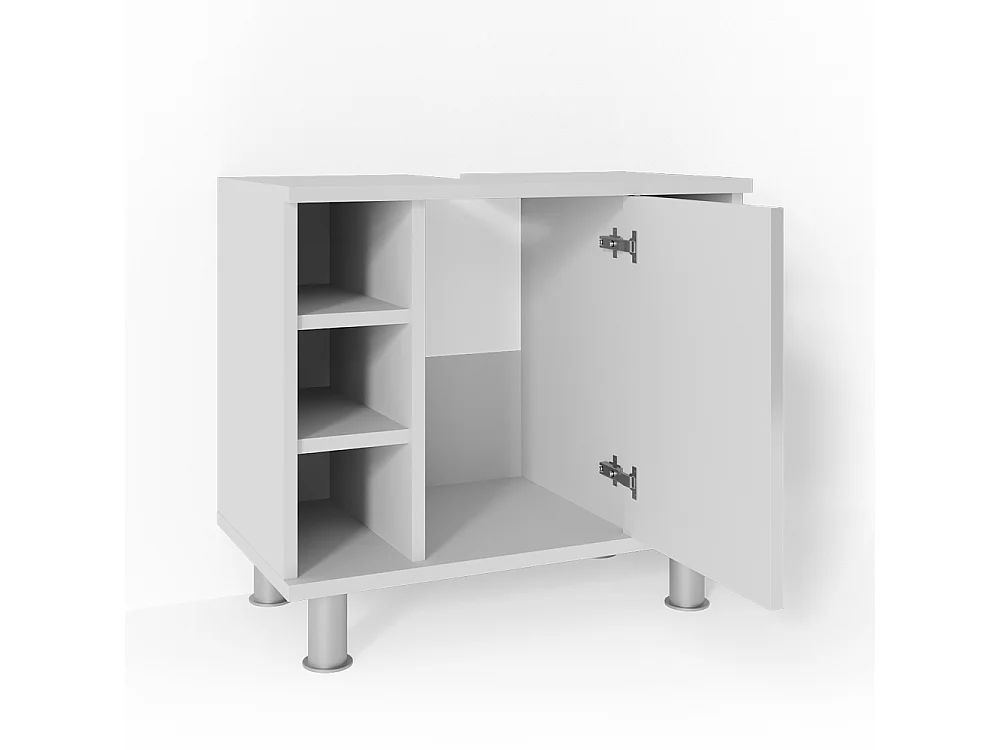 Szafka pod umywalkę biały wysoki połysk 60x32x54 fynn