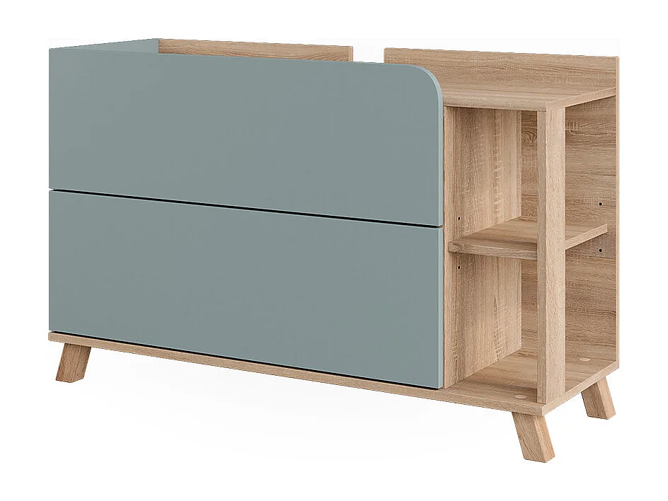 Meuble sous vasque sonoma/bleu 100x35x65 karen
