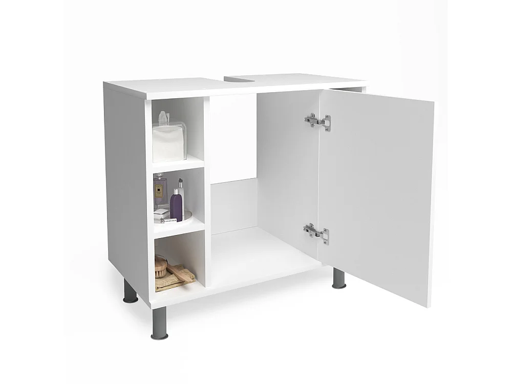 Meuble sous vasque simple blanc 60x32x54 fynn