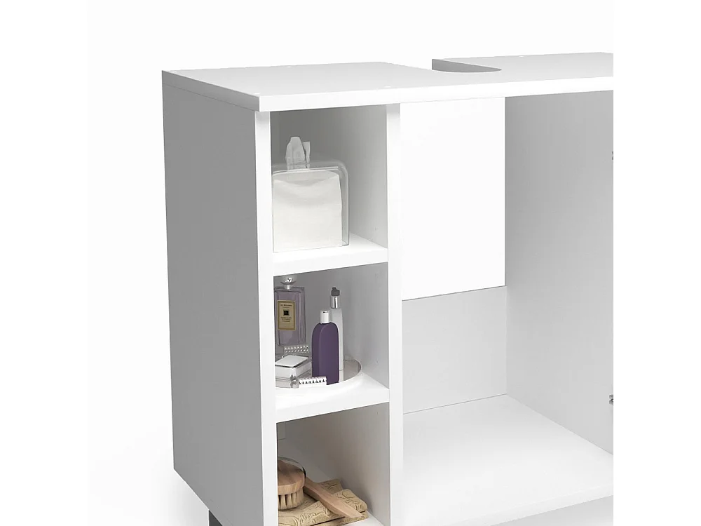 Meuble sous vasque simple blanc 60x32x54 fynn