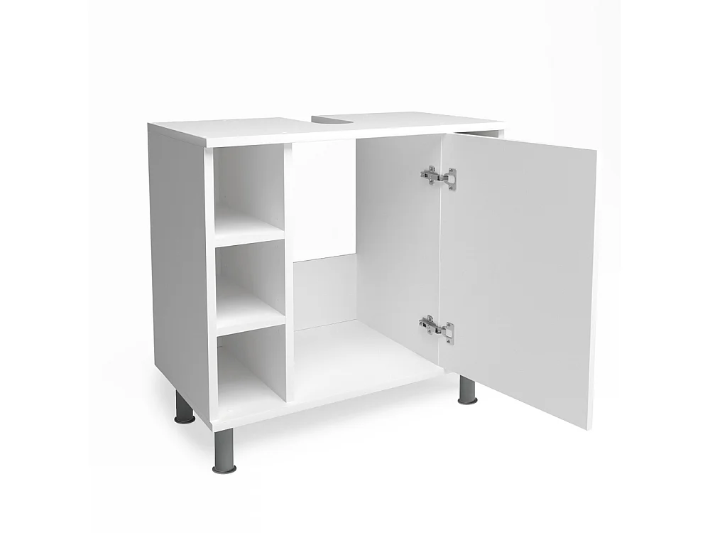 Meuble sous vasque simple blanc 60x32x54 fynn