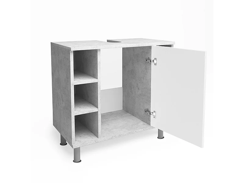 Meuble sous vasque simple béton 60x32x54 fynn