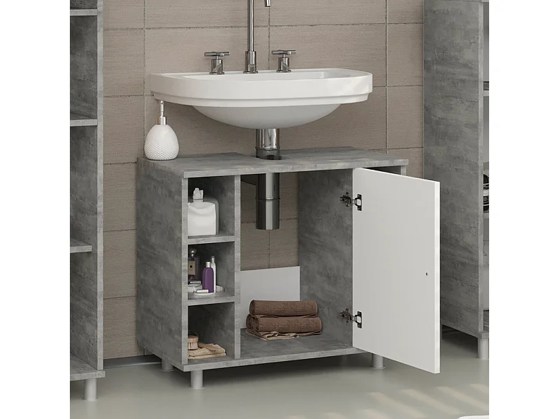 Waschbeckenunterschrank beton 60x32x54 fynn