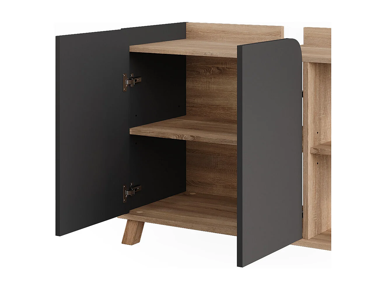 Meuble sous vasque sonoma/anthracite 80x35x65 karen