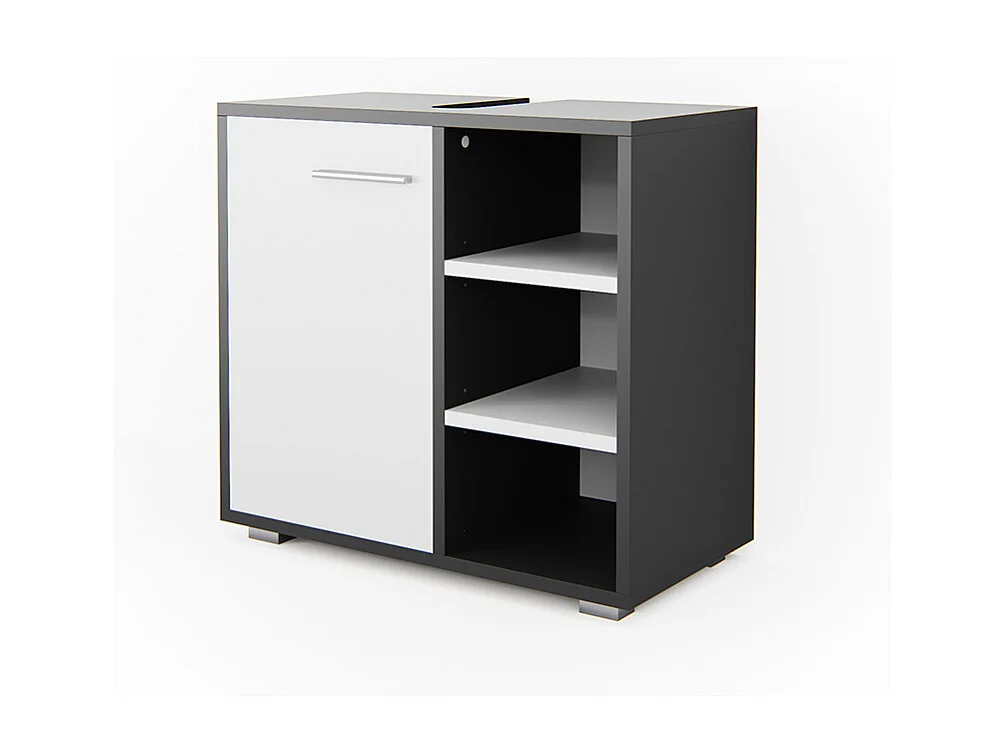 Meuble sous vasque simple anthracite 60x31.1x55.6 perry