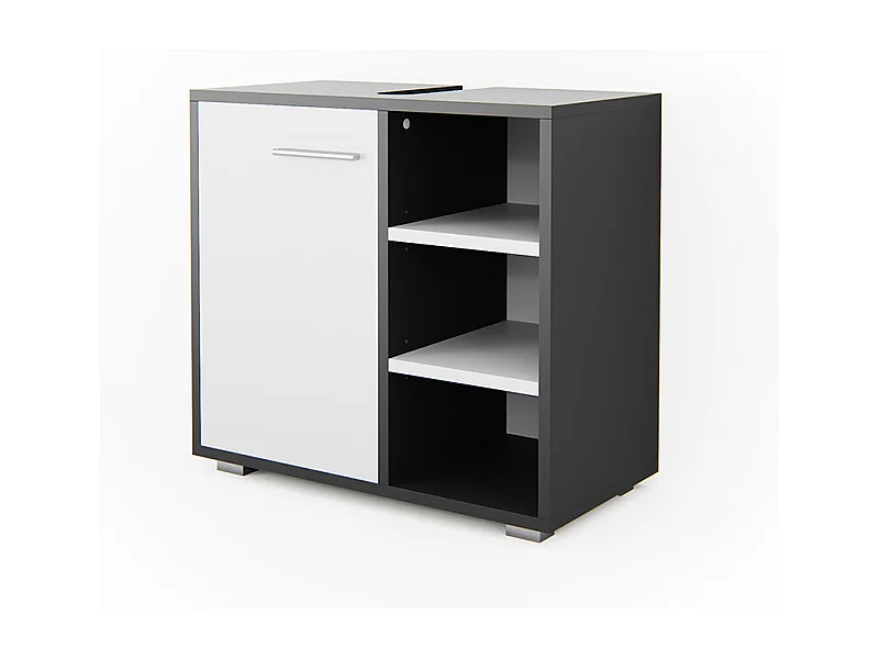 Meuble sous vasque simple anthracite 60x31.1x55.6 perry