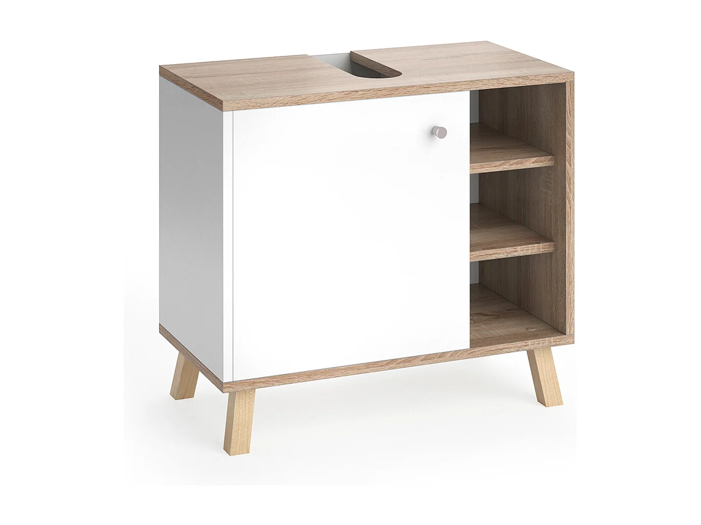 Mobile sottolavabo per bagno bianco 60x32x54 senyo