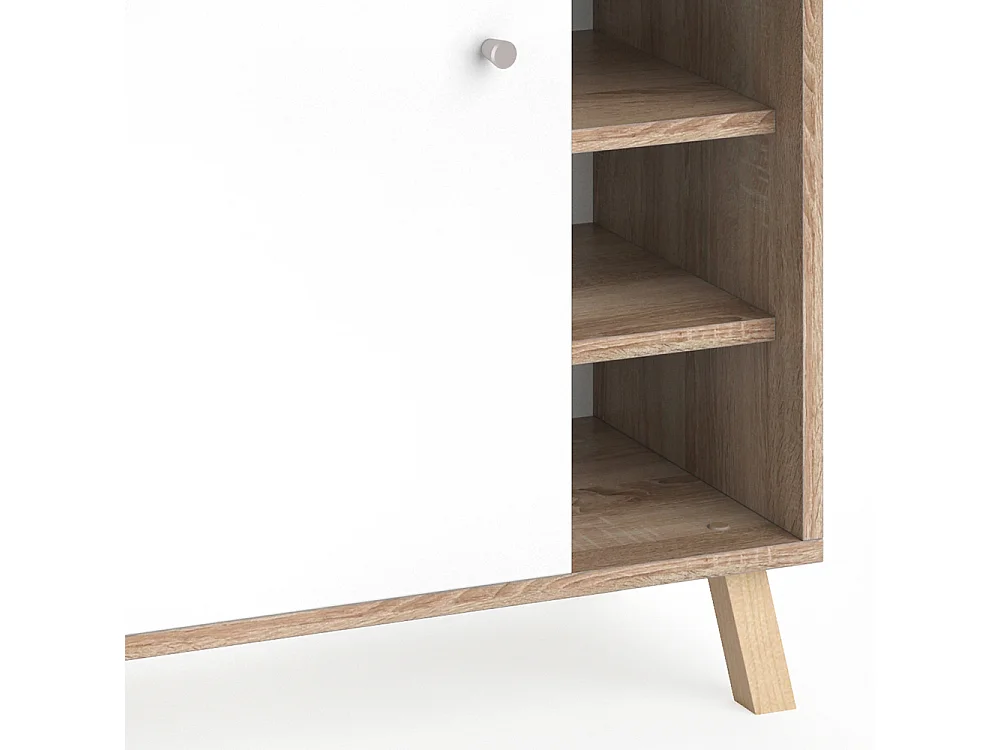 Meuble sous vasque simple blanc 60x32x54 senyo