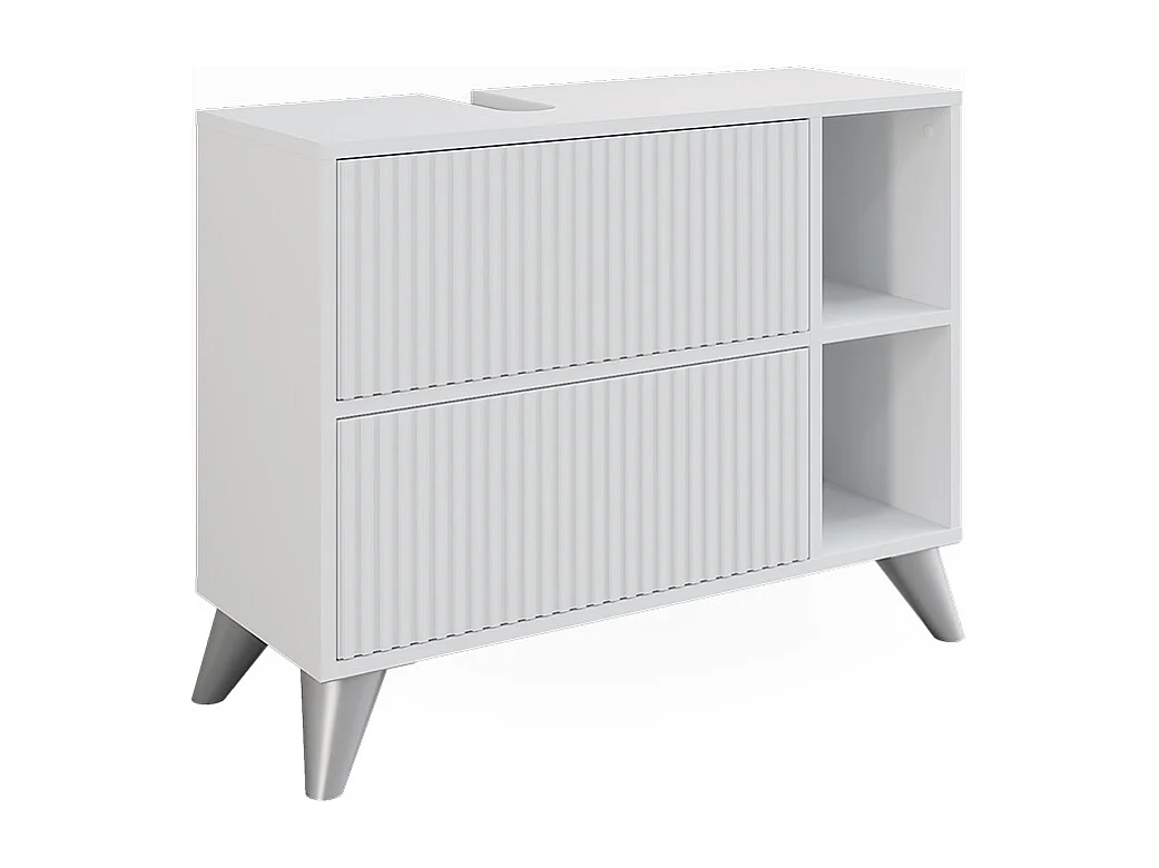 Mobiletto per lavabo bianco 80x30x62 leano