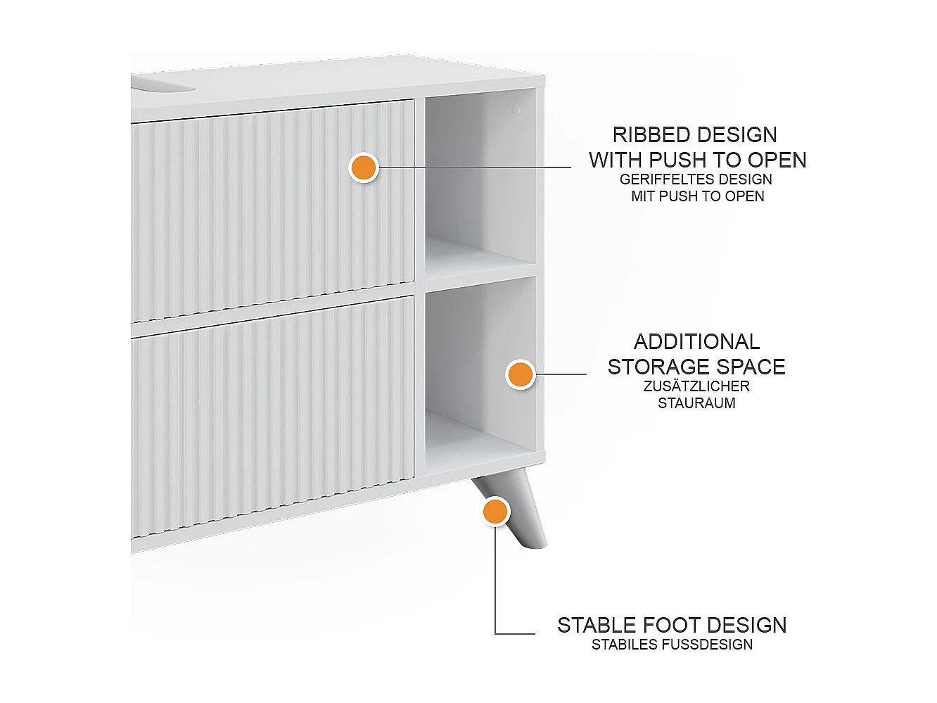 Meuble sous vasque blanc 80x30x62 leano