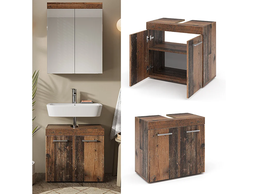 Meuble sous lavabo oldstyle 60x34x56 luna