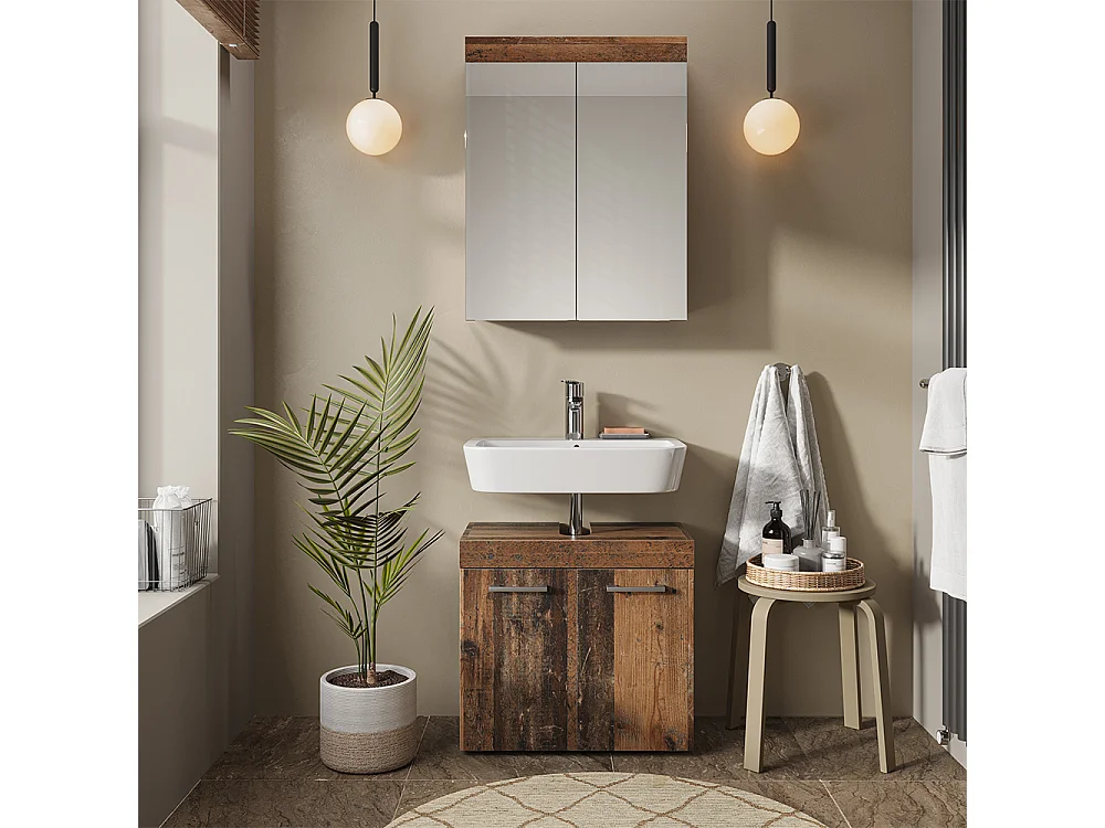 Meuble sous lavabo oldstyle 60x34x56 luna