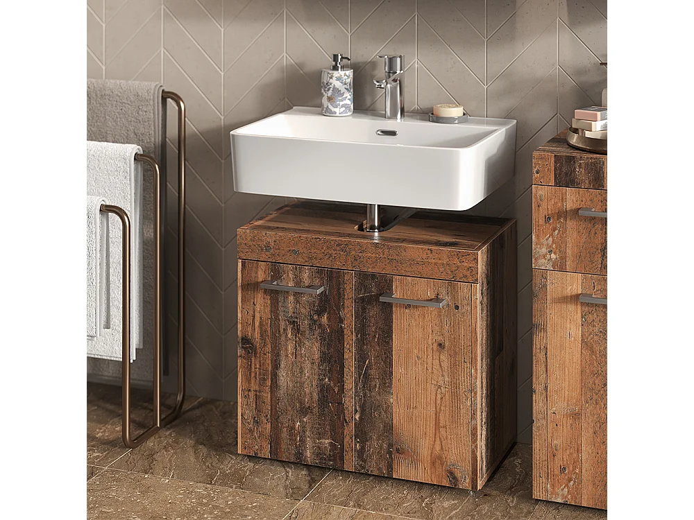 Mobiletto per lavabo oldstyle 60x34x56 luna