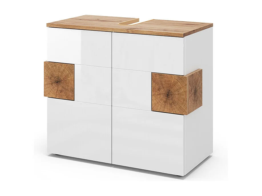 Mobile sottolavabo per bagno bianco 73.1x37x64 eden