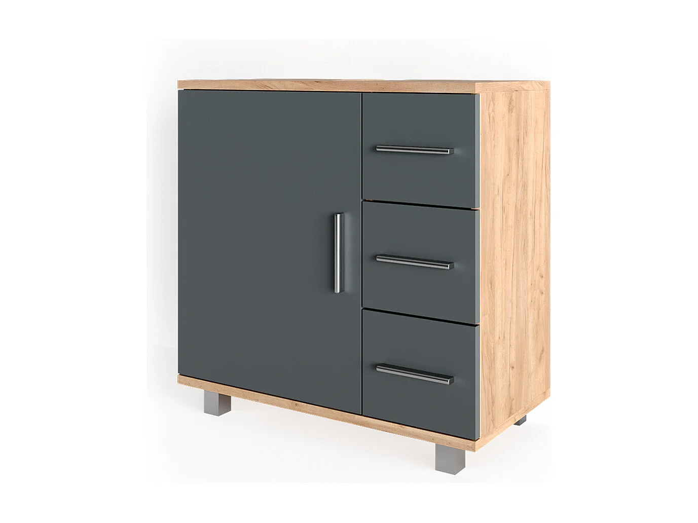 Meuble sous vasque simple chêne de force doré 60x33x60.8 ilias