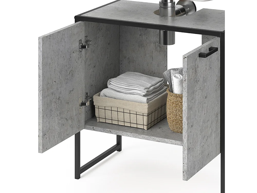 Meuble sous lavabo béton 60x33x60 fyrk