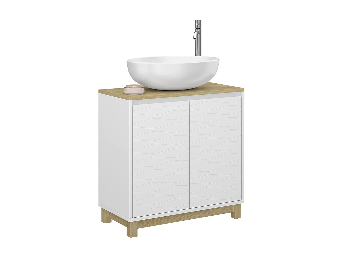 Meuble sous vasque  blanc 60x30x60 livia