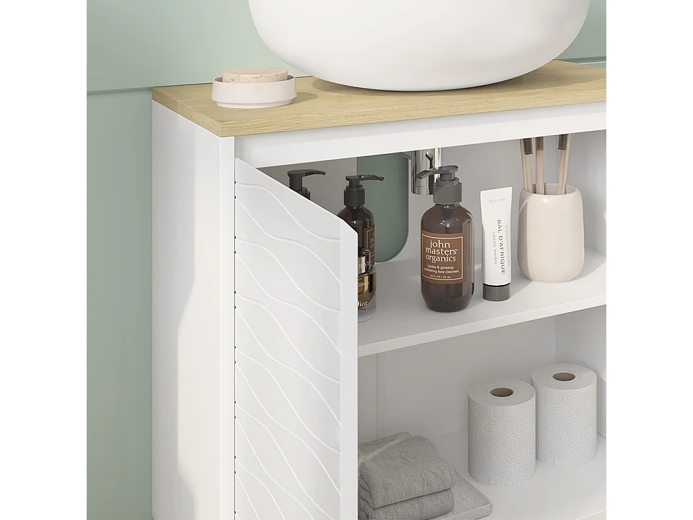 Meuble sous vasque  blanc 60x30x60 livia