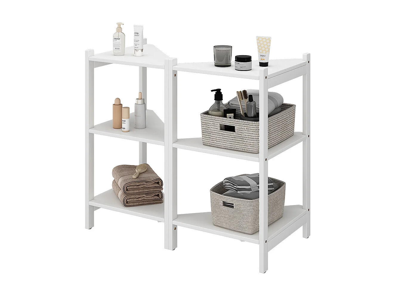 Meuble sous-lavabo blanc 68x33.5x60.5 zeno