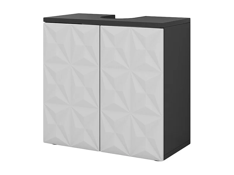 Meuble sous vasque simple noir 60x30x57 edge