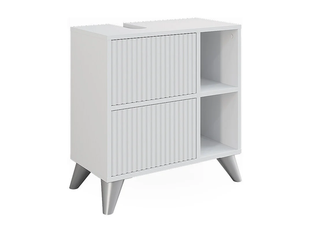 Meuble sous vasque blanc 60x30x62 leano