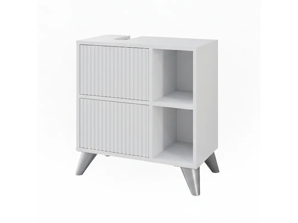 Meuble sous vasque blanc 60x30x62 leano