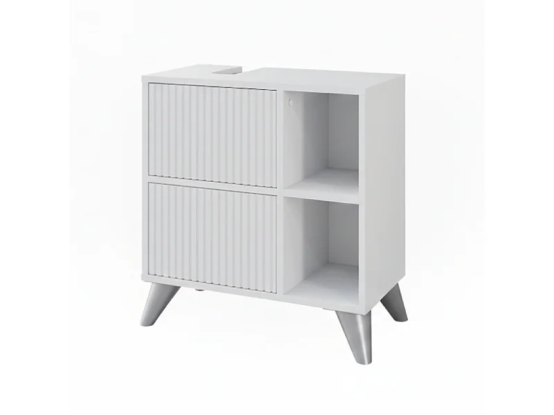 Meuble sous vasque blanc 60x30x62 leano