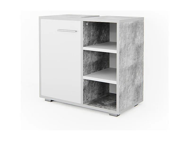 Waschbeckenunterschrank beton 60x31.1x55.6 perry