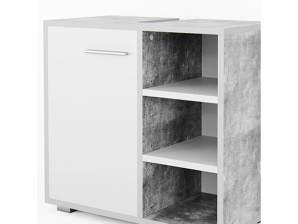 Meuble sous vasque simple béton 60x31.1x55.6 perry