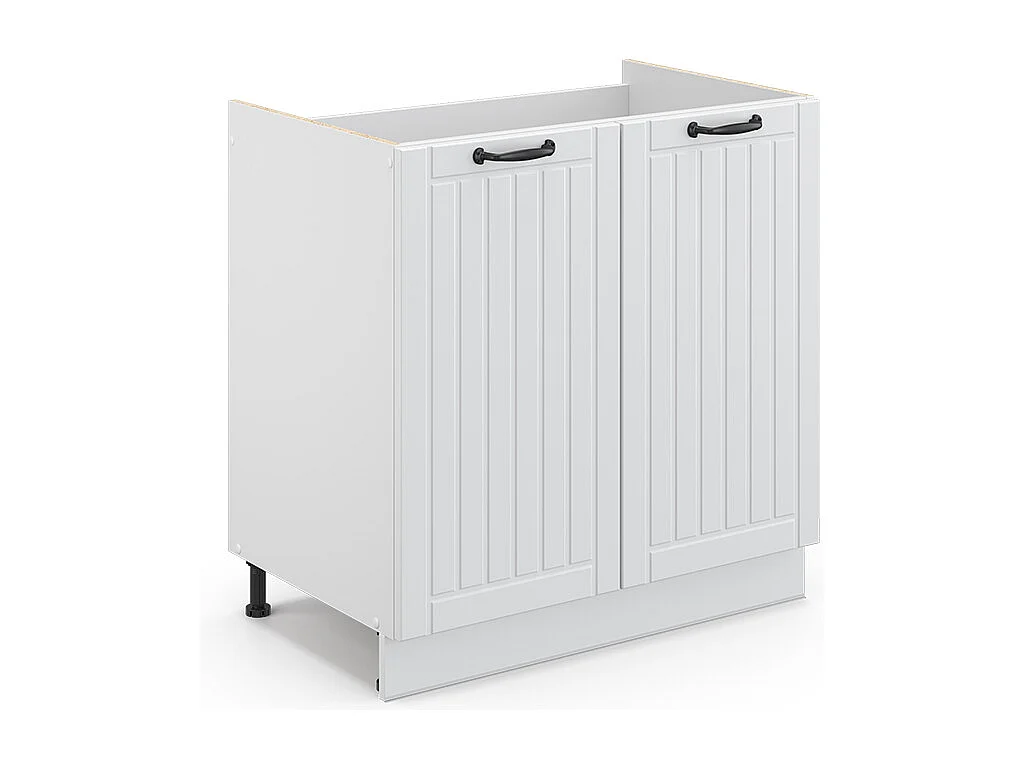 Meuble vasque simple blanc campagne 80x51.6x82 fame-line