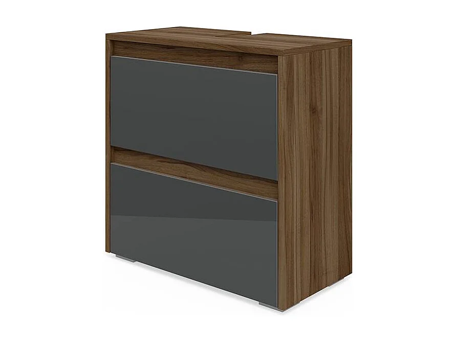 Meuble sous vasque simple anthracite haute brillance 60.2x30x62.1 majest