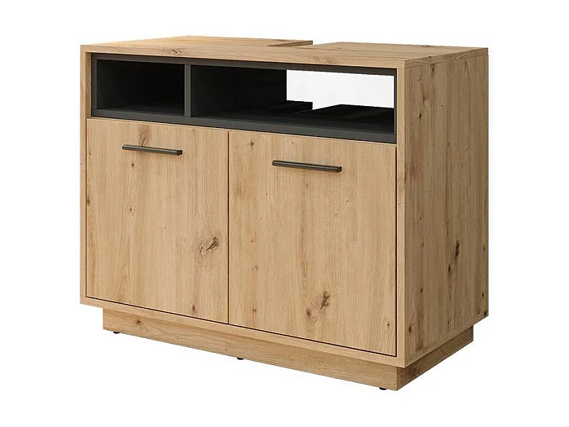 Waschbeckenunterschrank artisan eiche/anthrazit 80x40x64 beatrice