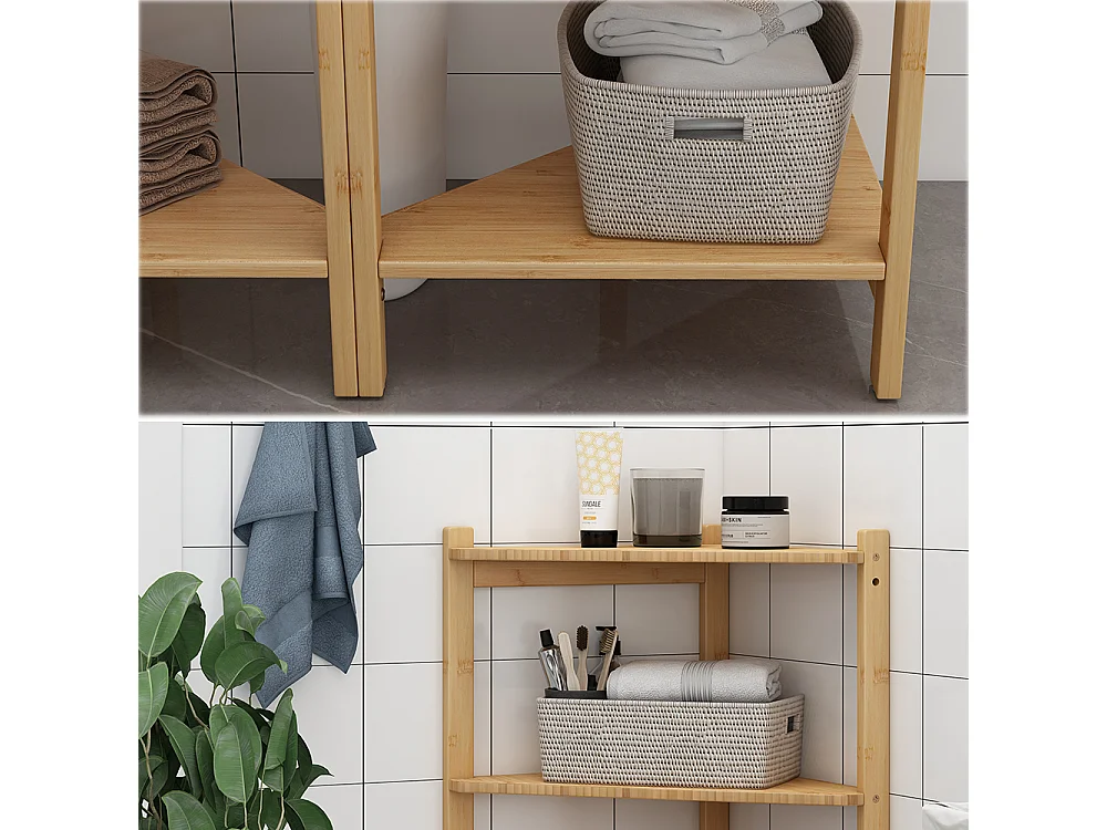 Mueble bajo lavabo bambú 68x33.5x60.5 zeno