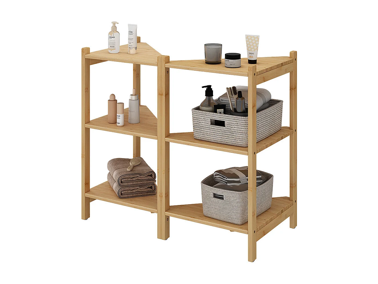 Mueble bajo lavabo bambú 68x33.5x60.5 zeno