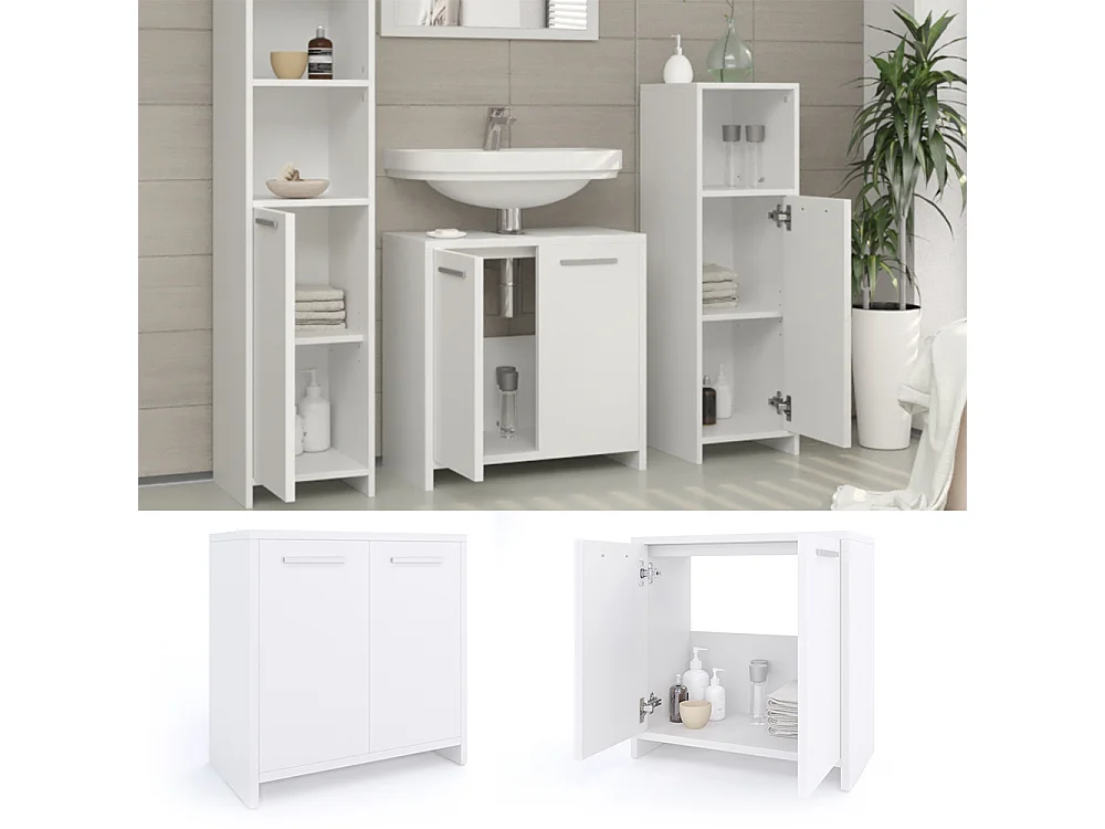 Waschbeckenunterschrank weiß 58x33x60 kiko