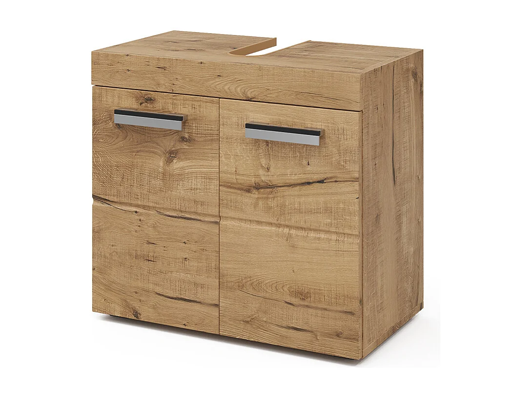 Meuble sous vasque simple chêne wotan 60x34x56 luna