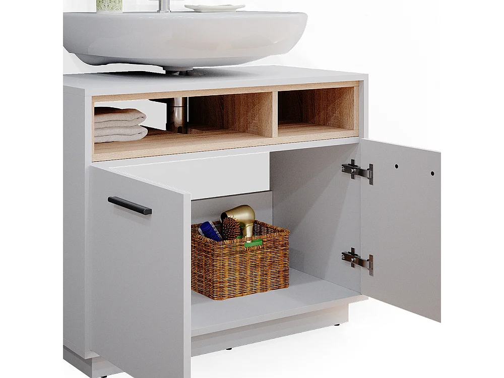 Mobile sottolavabo per bagno bianco 80x40x64 beatrice