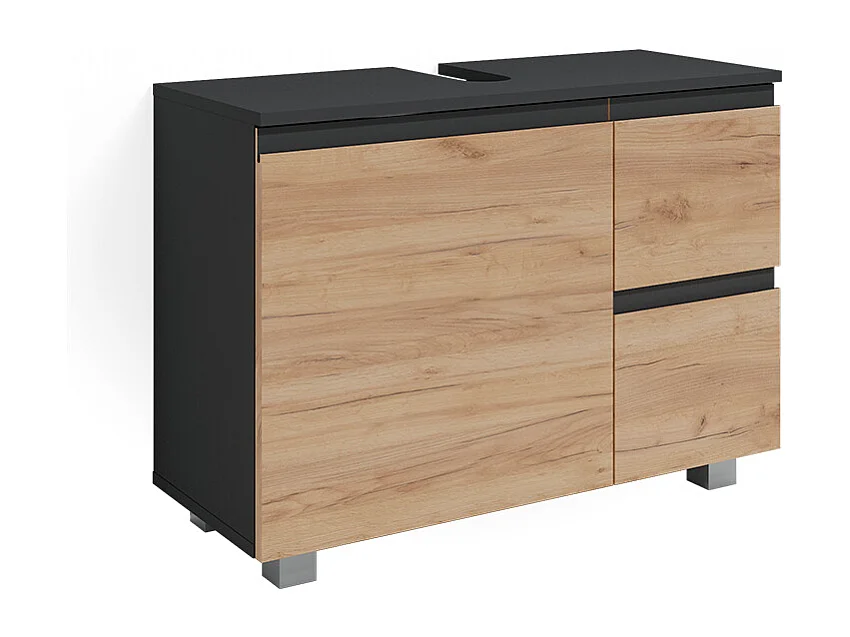 Meuble sous vasque simple sonoma 80x33x60.8 j-shape