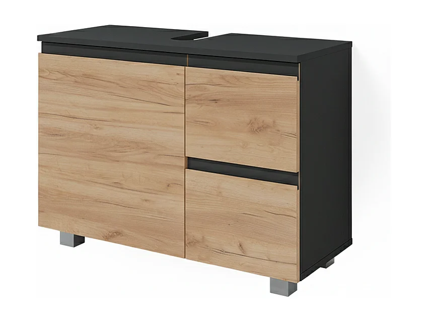 Meuble sous vasque simple sonoma 80x33x60.8 j-shape