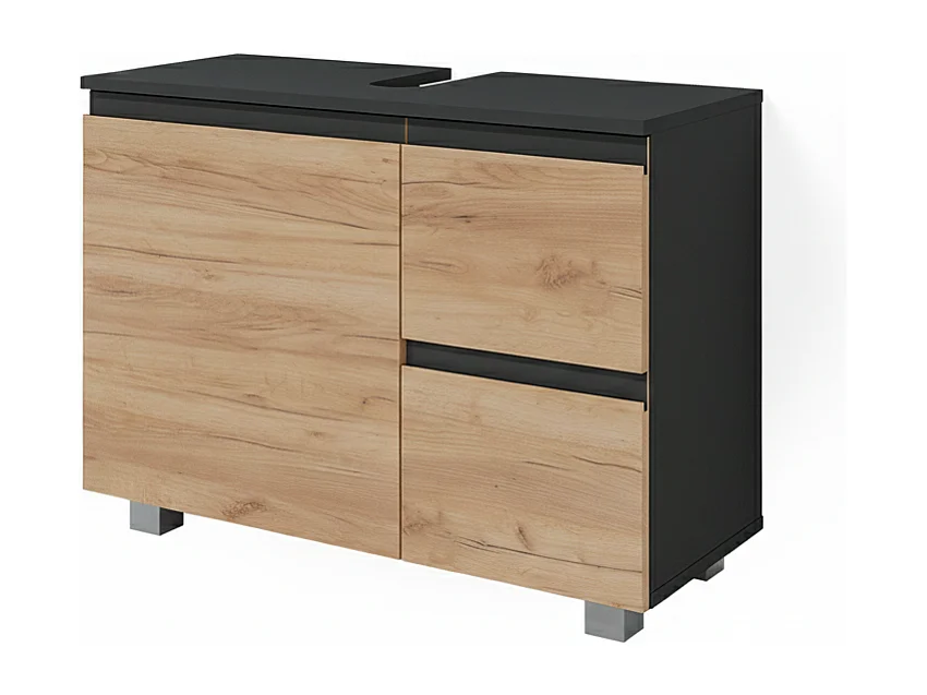 Meuble sous vasque simple sonoma 80x33x60.8 j-shape