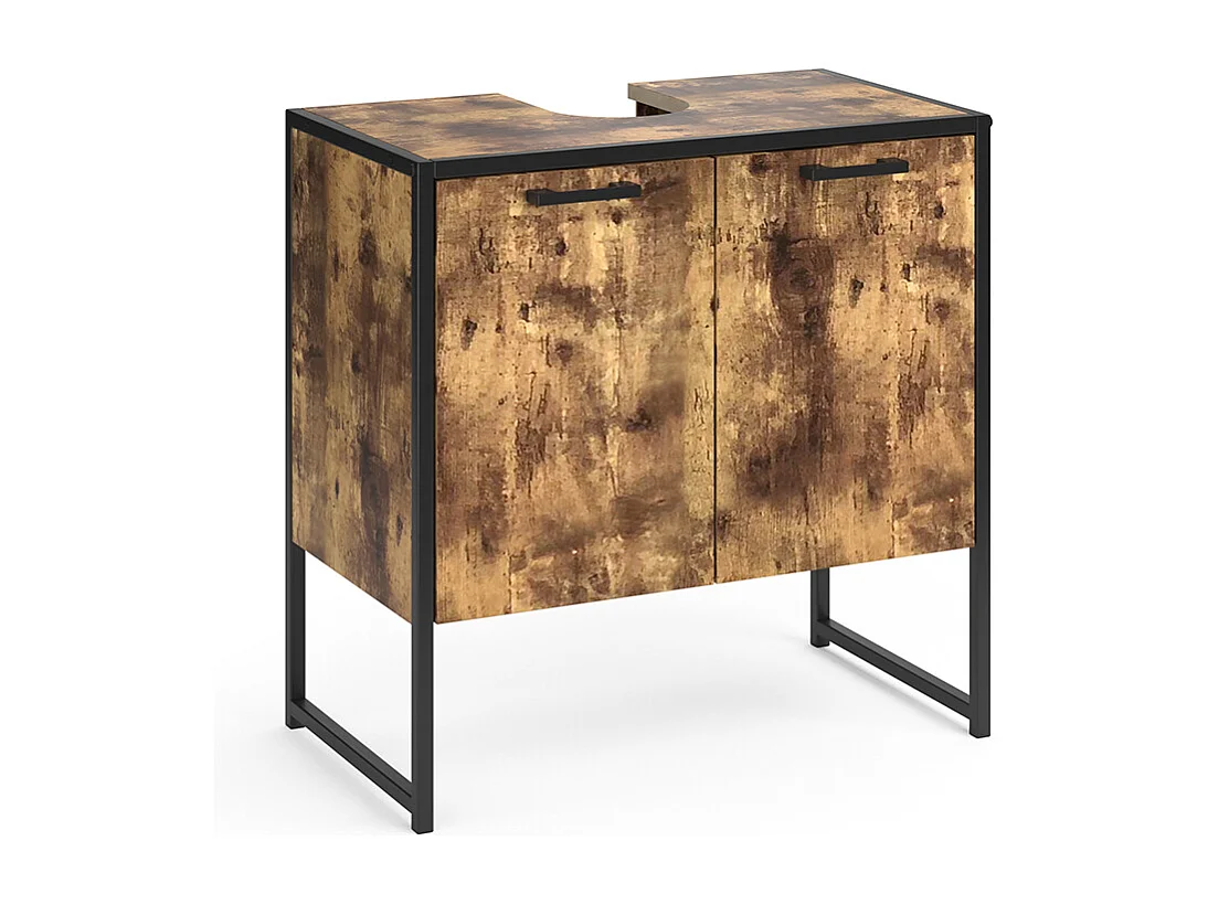 Wastafelonderkast antiek hout 60x33x60 fyrk