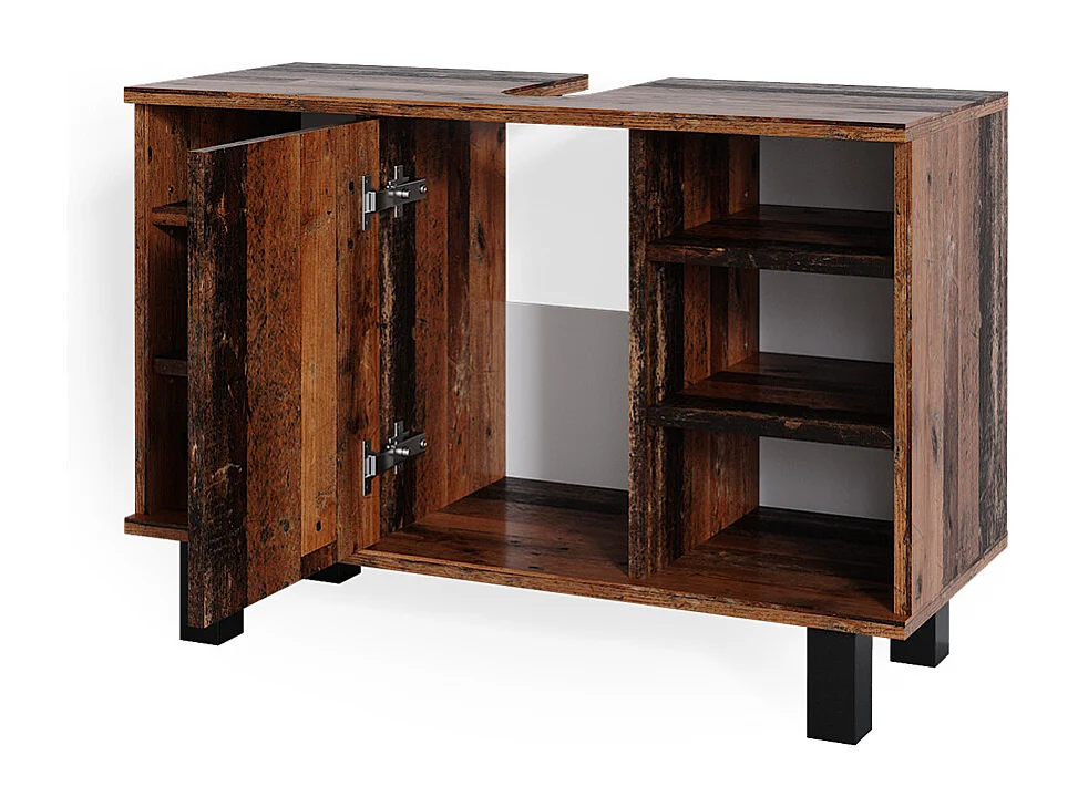 Mobile sottolavabo per bagno legno antico 80x32x54 fynn