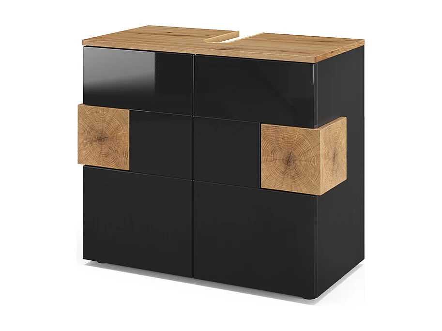 Meuble sous vasque simple anthracite 73.1x37x64 eden